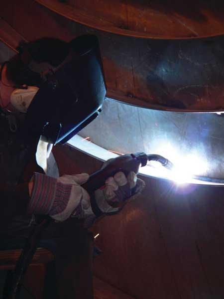 Example of an FCAW weld.